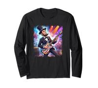 Chitarrista presidenziale Abe Lincoln Rocks Maglia a Manica