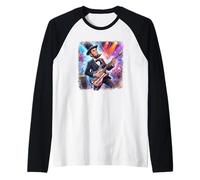 Chitarrista presidenziale Abe Lincoln Rocks Maglia con Maniche Raglan