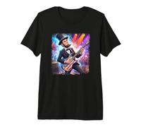 Chitarrista presidenziale Abe Lincoln Rocks Maglietta Premium