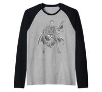Chitarrista Rock Vintage con Stile Ribelle Maglia con Maniche Raglan
