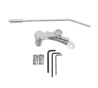 CHITARTA BRIGHT STOP BAR, vibrato culista, pezzo di coda del ponte per vibrazioni per chitarra elettrica in lega di zinco, con barra di stop, adatto per la chitarra LP SG (Argento)