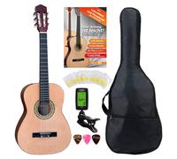 Classic Cantabile AS-861 Chitarra Classica da Concerto 3/4 Starter-Set (chitarra classica acustica, adatta per bambini da 8-11 anni, borsa, corde, spartiti, plettro, accordatore a soffio) naturale