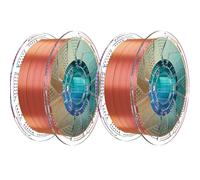 Chitu Systems Conjure Silk PLA filamento tricolore, filamento viola arancione blu cielo, diametri 1,75±0,02 mm Filamento per stampanti 3D 2x1KG/4,4lb