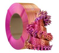 Chitu Systems Ricarica di filamento per stampante 3D, senza bobina, 1,75 mm, in seta tricolore, rosso, oro, viola, 1 kg, adatto per bobina riutilizzabile Bambu Lab