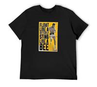 CHITUMA Float Like A Butterfly Boxing Legend Muhammad Classic Breathable T Shirt Black M