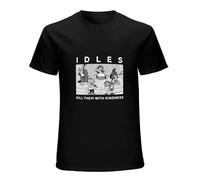 CHITUMA Men's Discrete Idles Kill Them with Kindness Vintage t-Shirt,Idles Band t Shirt Black M