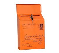 Chiudere la cassetta postale all'esterno, Cassetta postale e portariviste decorativi da parete in ferro for esterno multicolore(Orange Type 2)