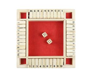 Chiudi il gioco della scatola - 2-4 giocatori gioco familiare tradizionale in legno | Giochi da tavolo a tavoli | Il gioco educativo migliora le abilità matematiche e decisionali per l'apprendista