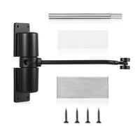 Chiudi Porta automatico, Chiudiporta a Molla Chiudiporta Automatico, Idraulici Regolabili Chiavistello a Molla per Porta Commerciale e Domestico, con Asta di Regolazione e Viti