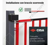 Chiudicancello Cisa C1310-01-0 completo di braccio a slitta