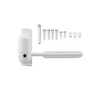 Chiudiporta a molla, chiudiporta automatico a molla per porte interne, chiusura automatica della porta con asta di regolazione e viti per peso della porta 10-60kg (bianco)