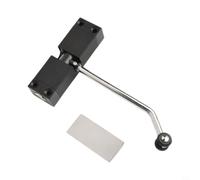 Chiudiporta a molla, cromato, resistente, con molla (nero) | Robusto acciaio inossidabile, rivestimento in cromo satinato, resistente alla ruggine, costruzione, elegante look moderno per