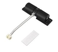 Chiudiporta a molla di sicurezza, chiudiporta a molla regolabile in lega di alluminio, chiudiporta automatico, convertire porta a battente in porta a chiusura automatica, montaggio superficiale, nero