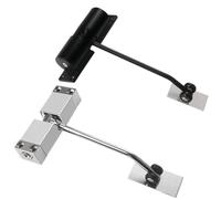 Chiudiporta a molla di sicurezza Dispositivo di chiusura porta regolabile Hardware for porte for mobili Converti le porte a battente in chiusura automatica(Square-Black)