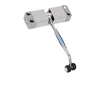Chiudiporta a molla in acciaio inox, cerniera for porta regolabile automatica, fermaporta di sicurezza for la casa, ferramenta for porte mobili,per una forza di chiusura più forte(Silver)
