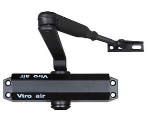 Chiudiporta aereo chiudi porte in alluminio multiforza VIRO 118.13.2.211 nero