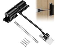 Chiudiporta automatica silenziosa per porte a 30 porte, chiudiporta regolabile a molla con asta di regolazione, piastra di montaggio e viti, facile da installare, per l'ufficio di casa