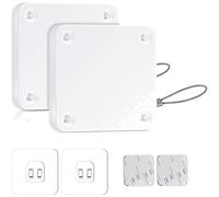 Chiudiporta automatico 2 pezzi, sensori, senza fori, bianco-800g