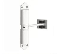 Chiudiporta automatico, 20 x 11 x 5 cm, meccanismo a molla regolabile in alluminio pressofuso, resistente fino a 60 kg, per casa, ufficio, giardino