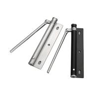 Chiudiporta automatico a molla, Chiudiporta automatico a montaggio superficiale in acciaio inossidabile multicolore con accessori a vite(Silver)
