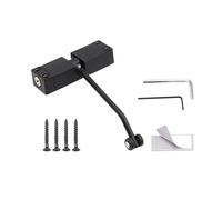 Chiudiporta automatico a molla, Chiudiporta automatico idraulico regolabile in acciaio inossidabile nero for uso commerciale e domestico