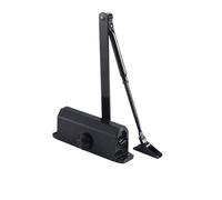 Chiudiporta automatico a molla, Chiudiporta automatico idraulico velocità regolabile 25-80 kg nero argento(Black M)
