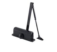 Chiudiporta automatico a molla, Chiudiporta automatico idraulico velocità regolabile 25-80 kg nero argento(Black L)