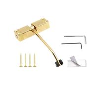 Chiudiporta automatico a molla, Chiudiporta automatico in lega di alluminio, confezione da 2, multicolore, 15,5x10 cm(Gold)