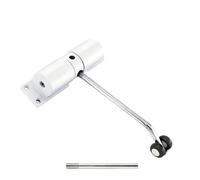 Chiudiporta automatico a molla, Chiudiporta automatico in metallo regolabile resistente for porte interne bianco nero 128x32mm(White)