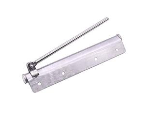 Chiudiporta automatico a molla, Chiudiporta automatico regolabile for porte cave in metallo, legno, alluminio, argento, 186x53mm