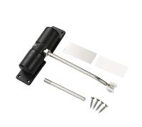 Chiudiporta automatico a molla, Chiudiporta automatico regolabile idraulico Supporto superficiale in lega di alluminio multicolore(Black)