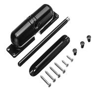 Chiudiporta automatico a molla, Chiudiporta automatico Supporto superficiale regolabile in lega di zinco nero 20-70 kg