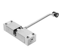 Chiudiporta automatico a molla, Chiudiporta regolabile in acciaio inossidabile automatico con chiusura ammortizzata for cancelli Argento 16x9,8x2,1 cm