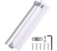 Chiudiporta automatico a molla invisibile regolabile in acciaio inossidabile con cerniera silenziosa anti-pizzicamento 1 pz(White,180mm)