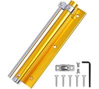 Chiudiporta automatico a molla invisibile regolabile in acciaio inossidabile con cerniera silenziosa anti-pizzicamento 1 pz(Gold,150mm)