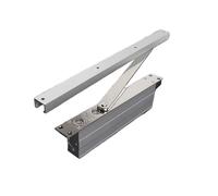 Chiudiporta automatico a molla, Molla idraulica chiudiporta automatico a montaggio superficiale 35-70 kg nero argento(Square - Silver)