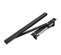 Chiudiporta automatico a molla, Molla idraulica chiudiporta automatico a montaggio superficiale 35-70 kg nero argento(Round - Black)