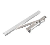 Chiudiporta automatico a molla, Molla idraulica chiudiporta automatico a montaggio superficiale 35-70 kg nero argento(Round - Silver)