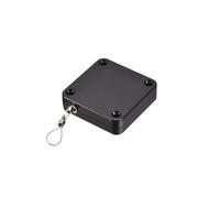 Chiudiporta automatico, Chiudiporta Automatico Da 6 Pezzi, Con Cavo In Acciaio Da 1200 G, Dispositivo Di Chiusura A Bobina Di Recupero Automatico Retrattile, Ferramenta For Porte(Black)
