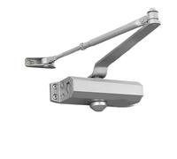 Chiudiporta automatico con ammortizzatore idraulico da 25 kg a 80 kg, velocità regolabile, ferramenta for porte con chiusura ammortizzata e silenziosa(Silver M)