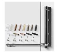 Chiudiporta automatico in acciaio inox, idraulico regolabile silenzioso, con collisione, per camera da letto e uso domestico (1 pezzo) (F oro)