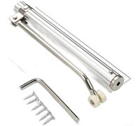 Chiudiporta automatico in alluminio con regolazione precisa della forza, design silenzioso del buffer e rotazione di installazione di 180 gradi per diverse opzioni di consegna della porta (argento