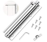 Chiudiporta Automatico in Lega Alluminio Chiudiporta a Regolazione Automatica Chiudiporta a Molla per Porta Molle Chiudiporta con Chiave a Brugola e 6 Viti per Porte in Legno e Porte Blindate