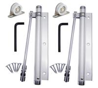 Chiudiporta automatico in lega di alluminio, 2 pezzi, regolabile, 45kg, facil...