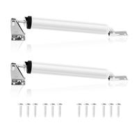 Chiudiporta automatico, in lega di alluminio, regolabile, porte interne con piastra di montaggio e viti, chiusura a molla morbida, per casa, ufficio, camera da letto (2 pezzi)