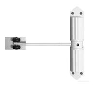 Chiudiporta automatico per carichi pesanti, con chiudiporta idraulico a molla di sicurezza, regolabile in commercio per porte di casa interne o esterne(White)