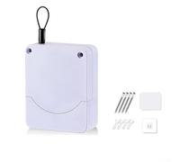Chiudiporta automatico - per porte scorrevoli, tensione tampone 1200 g con cavo in acciaio da 1,5 m, silenzioso, dispositivo di chiusura rapida a forma unica - per schermo, cucina, bagno e (bianco)