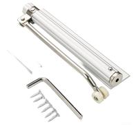 Chiudiporta automatico per un funzionamento fluido e silenzioso con forza regolabile e struttura in alluminio, compatibile con porte mancine e destrorse (bianco porcellana)