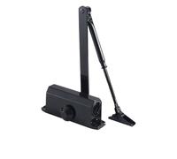 Chiudiporta Automatico Robusto Chiudiporta automatico con ammortizzatore idraulico da 25 kg a 80, velocità regolabile, ferramenta for porte chiusura ammortizzata e silenziosa(Positioning Black S)