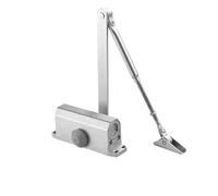 Chiudiporta Automatico Robusto Chiudiporta automatico con ammortizzatore idraulico da 25 kg a 80, velocità regolabile, ferramenta for porte chiusura ammortizzata e silenziosa(Silver S)